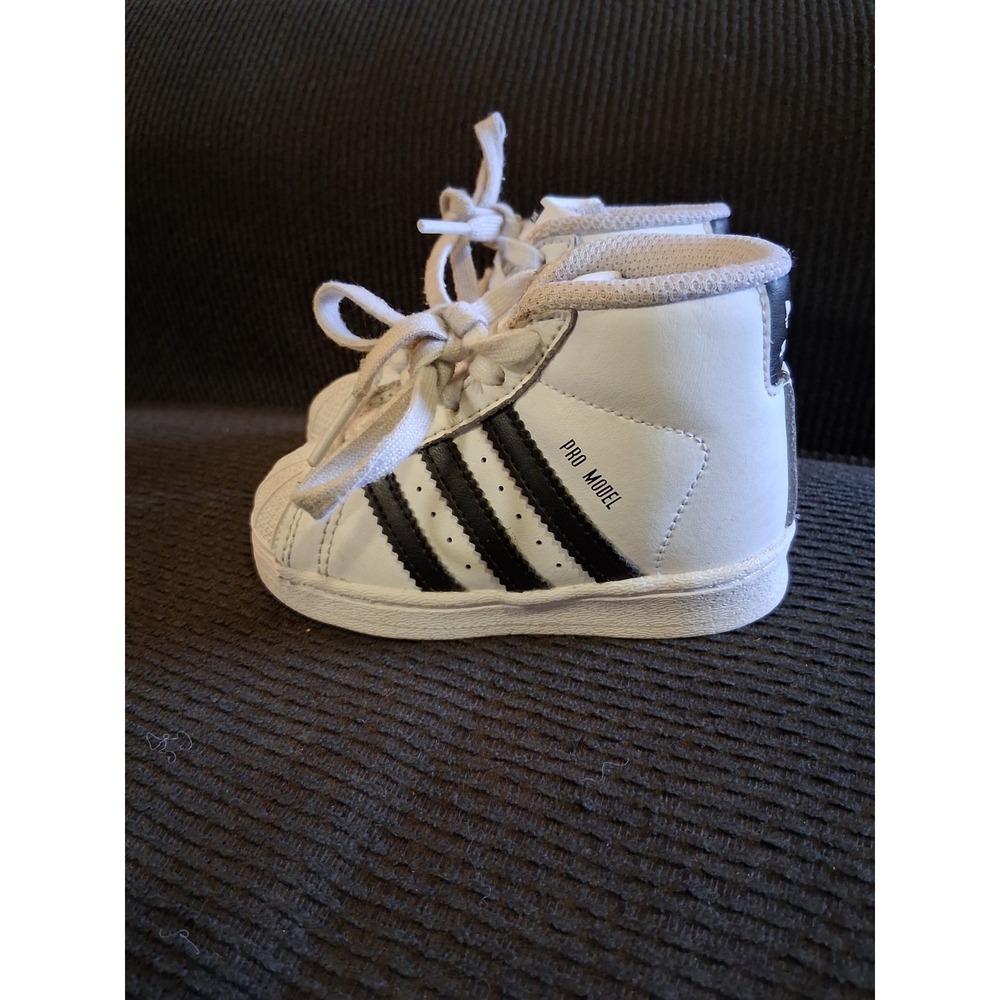 Toddler Adidas Pro Model White High Top Sneakers Sz 5K